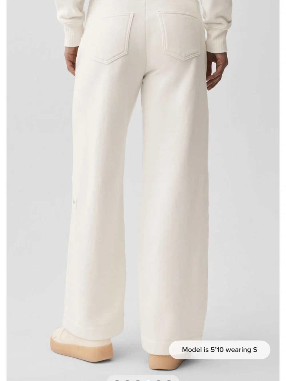 ALO Serenity Wide Leg Sweatpant in ivory